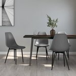 vidaXL Chaises à manger lot de 4 gris PP