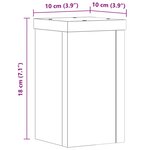 vidaXL Supports pour plantes 2 Pièces chêne artisanal bois d'ingénierie