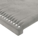 vidaXL Tête de lit à LED Gris clair 103x16x118/128 cm Velours