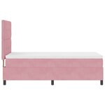 Lit Box Spring vidaXL avec Matelas Rose Simple Velours