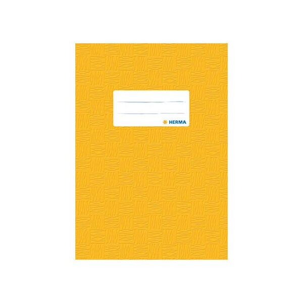 Protège-cahiers format A5, couverture jaune, en PP HERMA