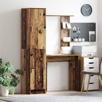 vidaXL Bureau rangement vieux bois reconstitué