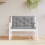 vidaXL Coussins de banc de jardin 2 Pièces gris 100x50x7 cm tissu Oxford