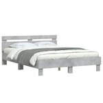 vidaXL Cadre de lit sans matelas gris béton 140x200 cm