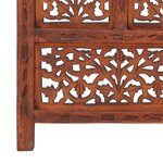 vidaXL Cloison de séparation 4 panneaux Marron 160x165cm Bois manguier