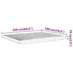 vidaXL Matelas en mousse blanc 180x220 cm 7 zones dureté 20 ILD