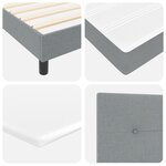 vidaXL Lit avec sommier à ressorts et matelas Gris clair 140x200 cm Tissu