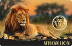 Pièce de monnaie en Or 3000 Francs g 0.031 (1/1000 oz) Millésime 2024 Gold Gift AFRICAN LION 1/1000