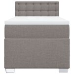 vidaXL Sommier à lattes de lit avec matelas Taupe 80x200 cm Tissu