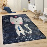 Tapis pour chambre Enfant 80 x 150 cm - Bleu