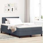 vidaXL Lit Box Spring avec Matelas Gris Foncé 120x200 cm Velours