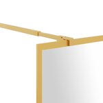 vidaXL Paroi de douche avec verre ESG transparent doré 115x195 cm