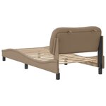 vidaXL Cadre de lit avec tête de lit Cappuccino 90x190 cm Similicuir