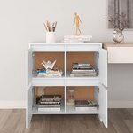 vidaXL Buffet Blanc 70x41x75 cm Bois d'ingénierie