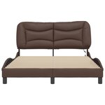 vidaXL Cadre de lit avec LED sans matelas marron 120x200 cm