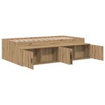 vidaXL Cadre de lit de rangement Chêne artisanal 90x190 cm