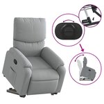 vidaXL Fauteuil inclinable Gris clair Tissu