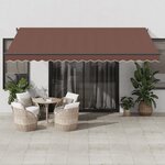 vidaXL Auvent rétractable automatique marron 450x350 cm