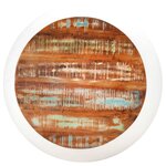 vidaXL Table basse Blanc 68x68x30 cm Bois de récupération solide