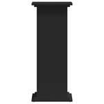 vidaXL Support pour plantes noir 33x33x80 cm bois d'ingénierie