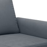 vidaXL Ensemble de canapés 3 Pièces avec coussins gris foncé velours