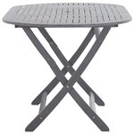 vidaXL Mobilier à dîner de jardin 9 Pièces Bois d'acacia massif Gris