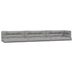 vidaXL Coussins de palette lot de 7 gris tissu