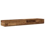 vidaXL Cadre de lit de rangement en bois ancien 135x190 cm