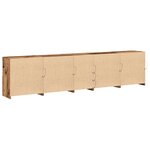 vidaXL Buffet avec éclairage LED Bois ancien 283x37x67 cm Bois d'ingénierie