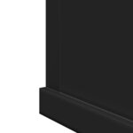 vidaXL Armoire à miroir de salle de bain noir bois d'ingénierie