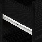 vidaXL Buffet Chêne noir Bois d'ingénierie 120 x 36 x 69 cm Rangement