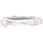vidaXL Cadre de lit chêne sonoma 200x200 cm bois d'ingénierie