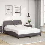 vidaXL Cadre de lit sans matelas gris 120x200 cm similicuir