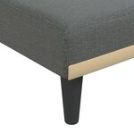 vidaXL Chaise longue gris foncé tissu