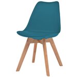 vidaXL Chaises à manger lot de 6 Turquoise Plastique