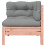 vidaXL Canapé d'angle de jardin avec coussins bois massif douglas
