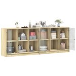 vidaXL Bibliothèque avec portes chêne sonoma 204x37x75 cm