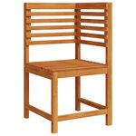 Chaise d'angle de jardin vidaXL en bois massif d'acacia