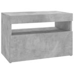 vidaXL Meubles TV avec lumières LED 2 Pièces gris béton 60x35x40 cm
