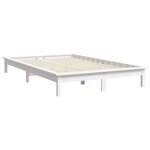 vidaXL Cadre de lit sans matelas blanc 200x200 cm bois massif