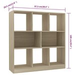 vidaXL Bibliothèque Chêne sonoma 97 5x29 5x100 cm Bois d'ingénierie