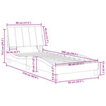 vidaXL Cadre de lit avec LED sans matelas bleu 80x200 cm velours