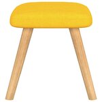 vidaXL Chaise de relaxation avec tabouret Jaune moutarde Tissu