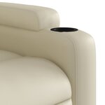 vidaXL Fauteuil de massage inclinable électrique crème similicuir