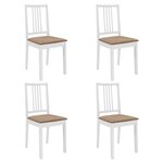 vidaXL Mobilier de salle à manger 5 Pièces MDF Blanc