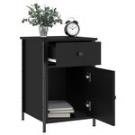 vidaXL Tables de chevet 2 Pièces noir 40x42x60 cm bois d'ingénierie