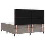 vidaXL Lit à ressorts avec matelas et banc gris 180x200 cm tissu