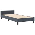 Cadre de lit vidaXL Gris foncé 80x200 cm Velours