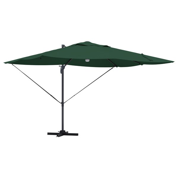 vidaXL Parasol déporté vert Vert Polyester  Métal Grand Hauteur réglable