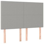 vidaXL Sommier à lattes de lit avec matelas Gris clair 140x200cm Tissu